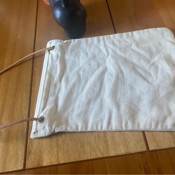 HERMES SELLIER vintage 1970s feed bag canvas purse - Picture 14 of 15